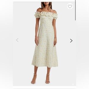 EVER NEW off the shoulder midi dress